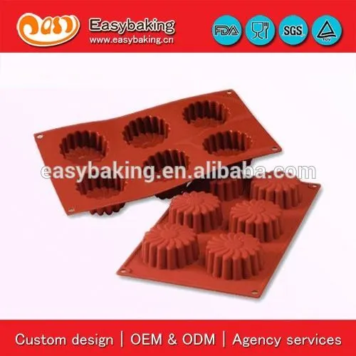 6 Cavities dasiy cake baking pans silicon bakeware