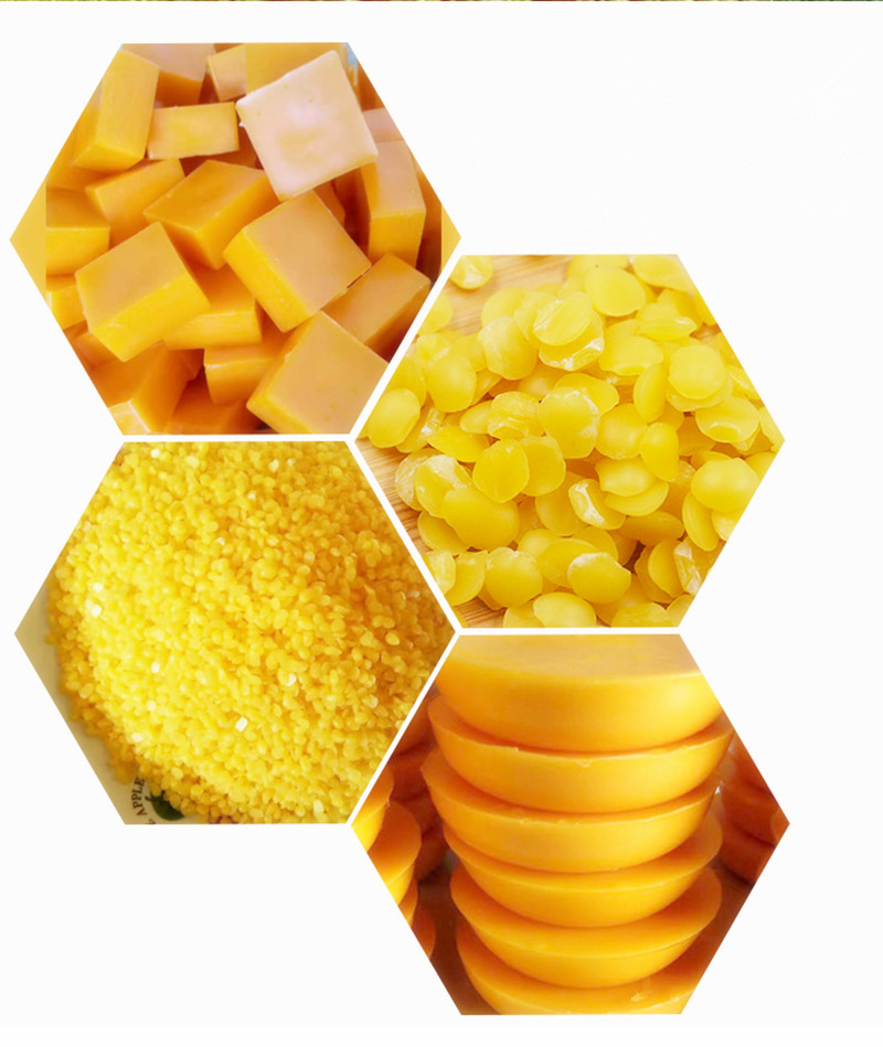 Чысты натуральны жоўты гранулы пчалінага воску матэрыялу