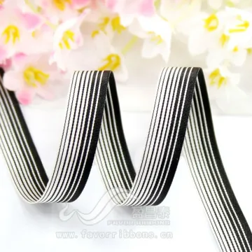 Black And White Striped Ribbon