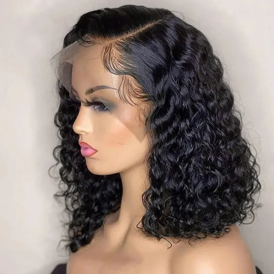 Wholesale Curly Bob Wig Virgin Hair Vendors Pixie Cut Short Bob Wigs Human Hair For Black Women Cuticle Aligned Human Hair Wigs