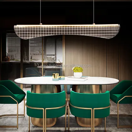 Acrylic Golden Chandeliers - Luxury Ceiling Crystal Chandeliers