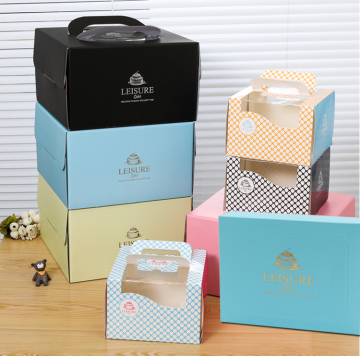 Foldable Cake Box with Transparent Window