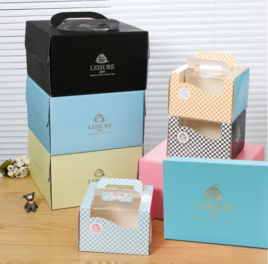 Foldable Cake Box with Transparent Window