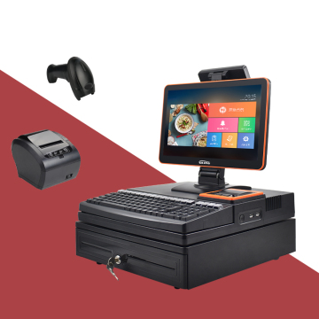 Complete POS Machine Set with Cash Drawer and Keyboard