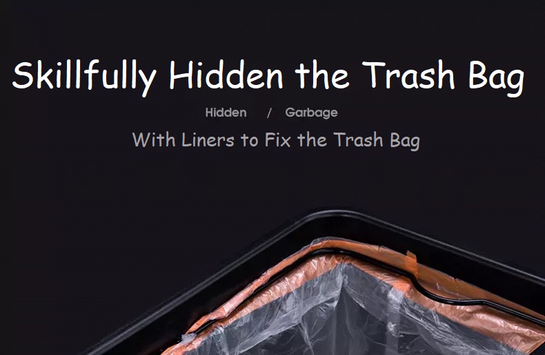 Garbage Bin with Trash Bag Fixer