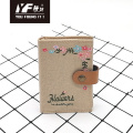 Embroidery flower style canvas card holder