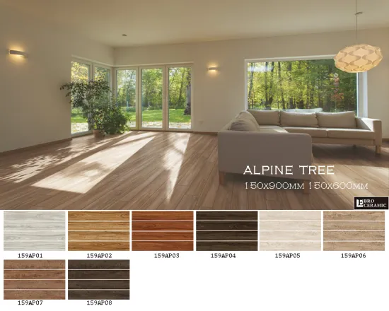 Ceramic Tiles Maroon Wood Effect 15x90 15x60