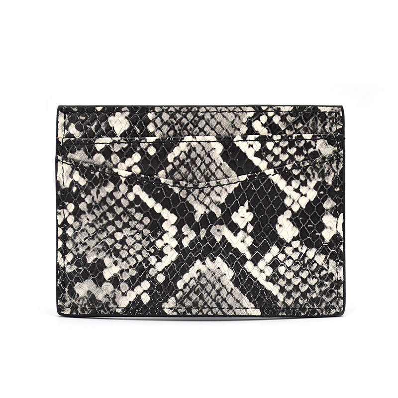 Preço barato Python Skin Leather Credit Card Card