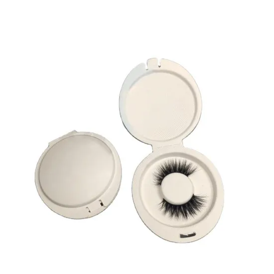 Biodegradable pulp tray eyelashes packaging box custom