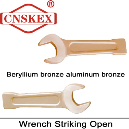 Safety non-spark percussion open wrench tools