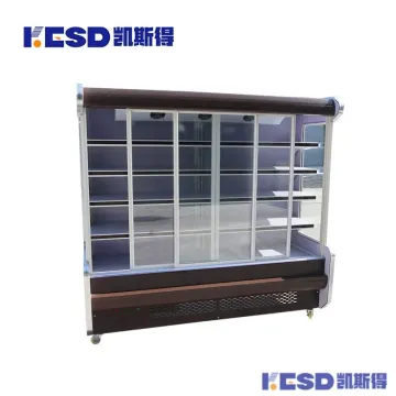 Supermarket Front Open Air Curtain Fruits Display Chiller Supermarket Refrigerator Showcase Air Curtain Cabinet for Fruits