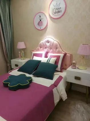 Modern Bedroom Furniture Fabric Leather kids Bed furntiure