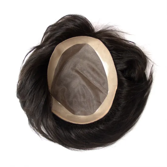 Wholesale High Quality Large Stock Durable Human Hair Toupee for Men