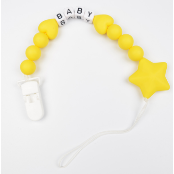 Custom Logo Infants Silicone Pacifier Binky Holders Chains