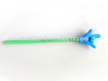 2016 hot sale 3D eraser topper pencil with finger gesture