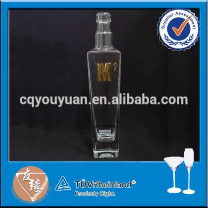 Personalised gold decaled 500ml absolute vodka bottle