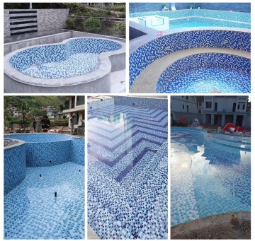 Crystal glass mosaic with customizable pattern