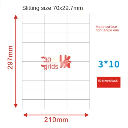 A4 self-adhesive stickers can be customized in size