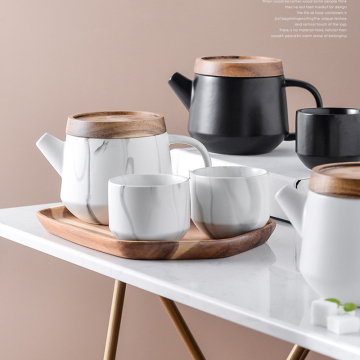 Bộ trà bằng đá cẩm thạch Bắc Âu với khay - Bộ lọc gia đình Kung Fu Tea Cup Set