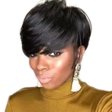 Cheap synthetic Wigs vendor Short Pixie Cut curly Natural hair extensions wigs Heat Resistant Synthetic Hair Wig For Black Women