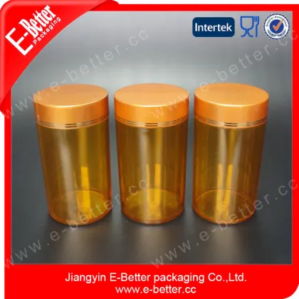 empty amber health pills bottle/container