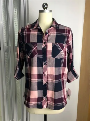 Pure Cotton Y/D Long Sleeves Blouse