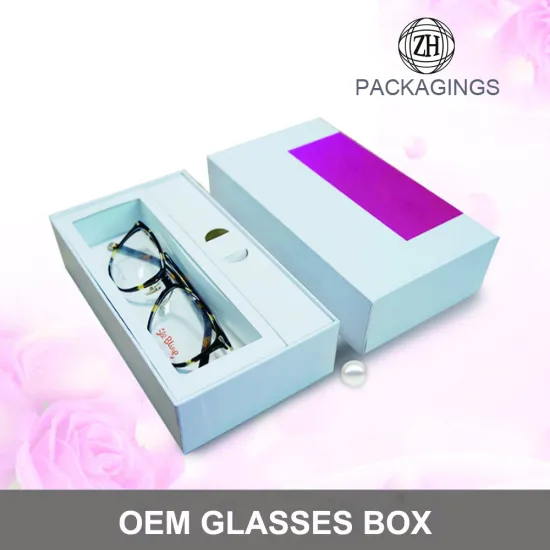 Custom hand made glasses packaging box oem