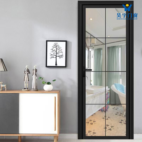 Мостовая распашная дверь современного выреза для узких помещений