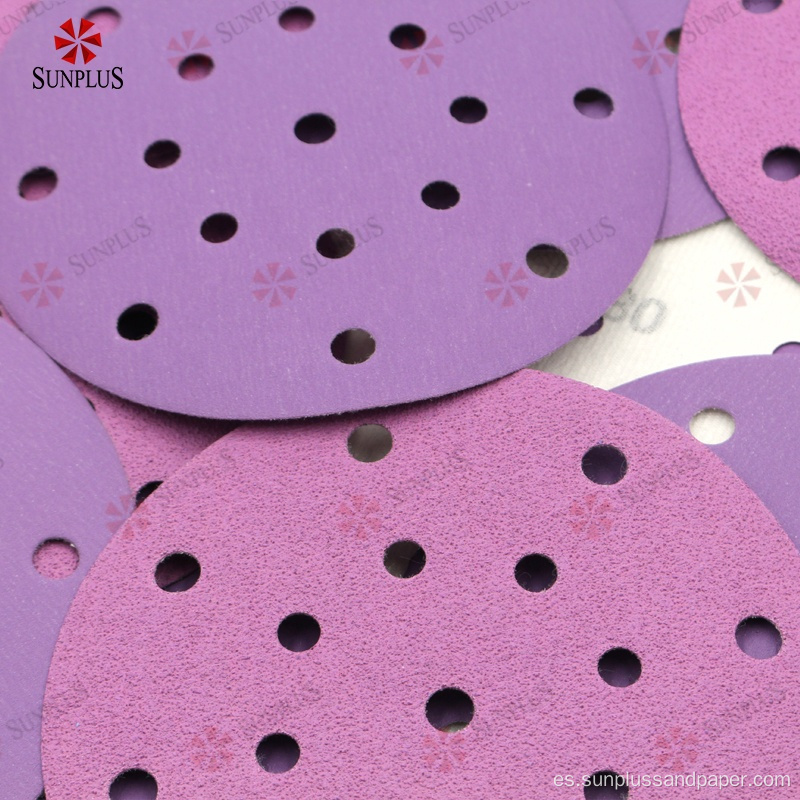 Sunplus Purple Ceramic Hook and Loop Sand Paper