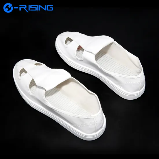 High-Quality Butterfly Design ESD Safety Shoes for Unisex - White Canvas Manufacturer