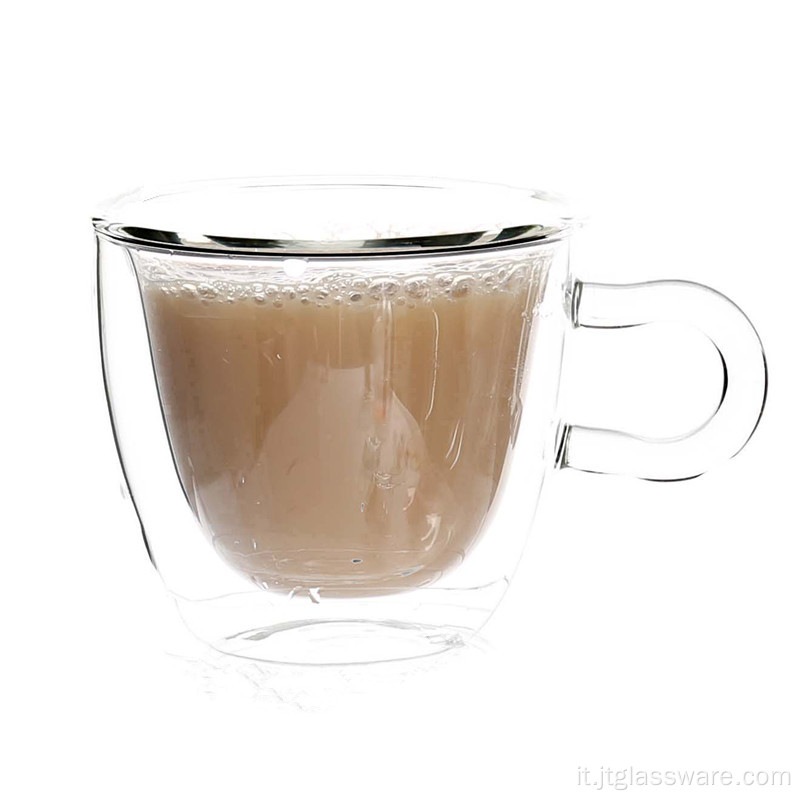 Tazze da caffè in vetro con manico in vendita calda Tè freddo