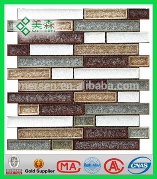 Color cheap cracked crystal glass mosaic