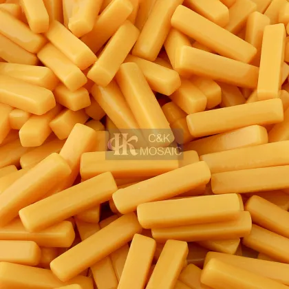Apricot Nectar Small Rectangle Glass Mosaic