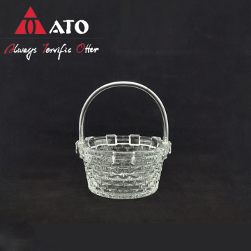 Ato Cretive Cretive Crystal Glass Fruit Bowl Basket