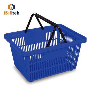 Grocery store plastic shopping basket