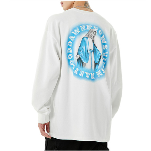 Đàn ông Vintage Print Drop Shoulder Crewneck