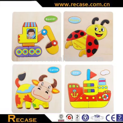 Animal 3d Wood Jigsaw Puzzle Wooden Teaching and Learning Animal Jigsaw