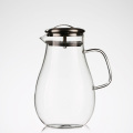 Caraffa in vetro borosilicato resistente al calore per brocca calda/fredda per tè freddo e succo fatto in casa Caraffa creativa per succhi in vetro con coperchio