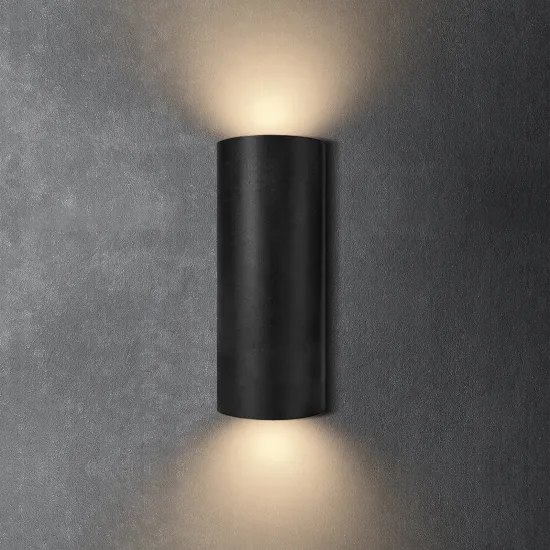 IP65 Waterproof Modern Aluminum LED Wall Light - 12W Black