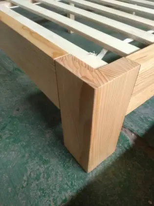 Modern strong and hot sale solid wood pine double bed
