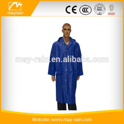 PVC raincoat blue raincoat