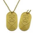 Customized Brass Necklaces Branded Titanium Dog Tag