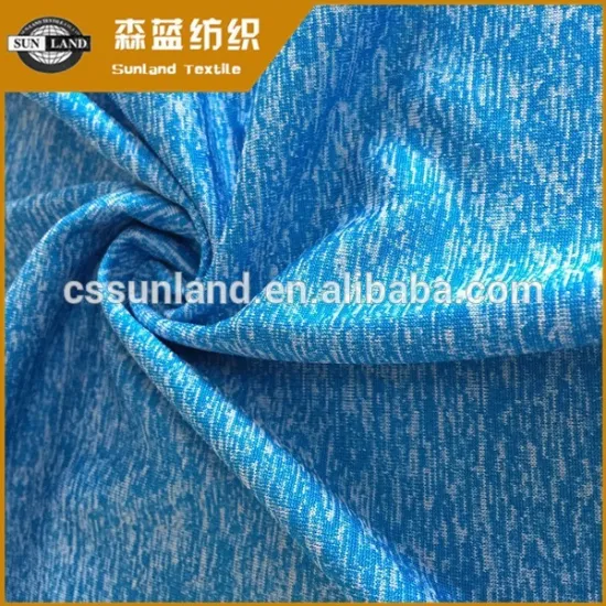 100 polyester cation melange look jersey fabric