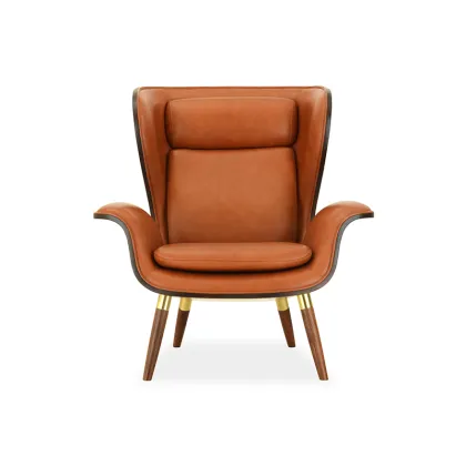 Pacific Wood and Upholstered Lounge Chair
