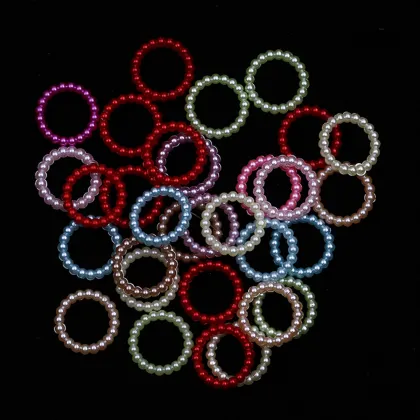 Shop for 6mm to 14mm White Circle Donut ABS Pearl Beads for Embellishments