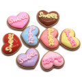 Kleurrijke Sweet Heart Koekjes Hars Decoratie Ambachtelijke Terugval Cabochon Scrapbooking Haarstrik Center Versieringen DIY