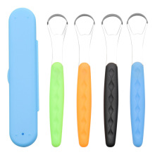 Portable Tongue Cleaning Tongue Cleaners Tongue Scraper Reusable Stainless Steel Oral Tongue Cleaner Brush