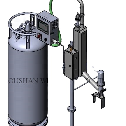 Liquid nitrogen dosing machine for cooking oil