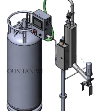 Máquina de dosagem de nitrogênio líquido para óleo de cozinha