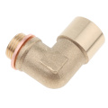 Brass elbow oxygen sensor connector with gasket